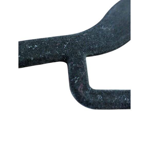 Lot of 5 BLACK Velvet Nonslip Hangers Pants Coats Shirts Ties Dresses Straps - Picture 2 of 4